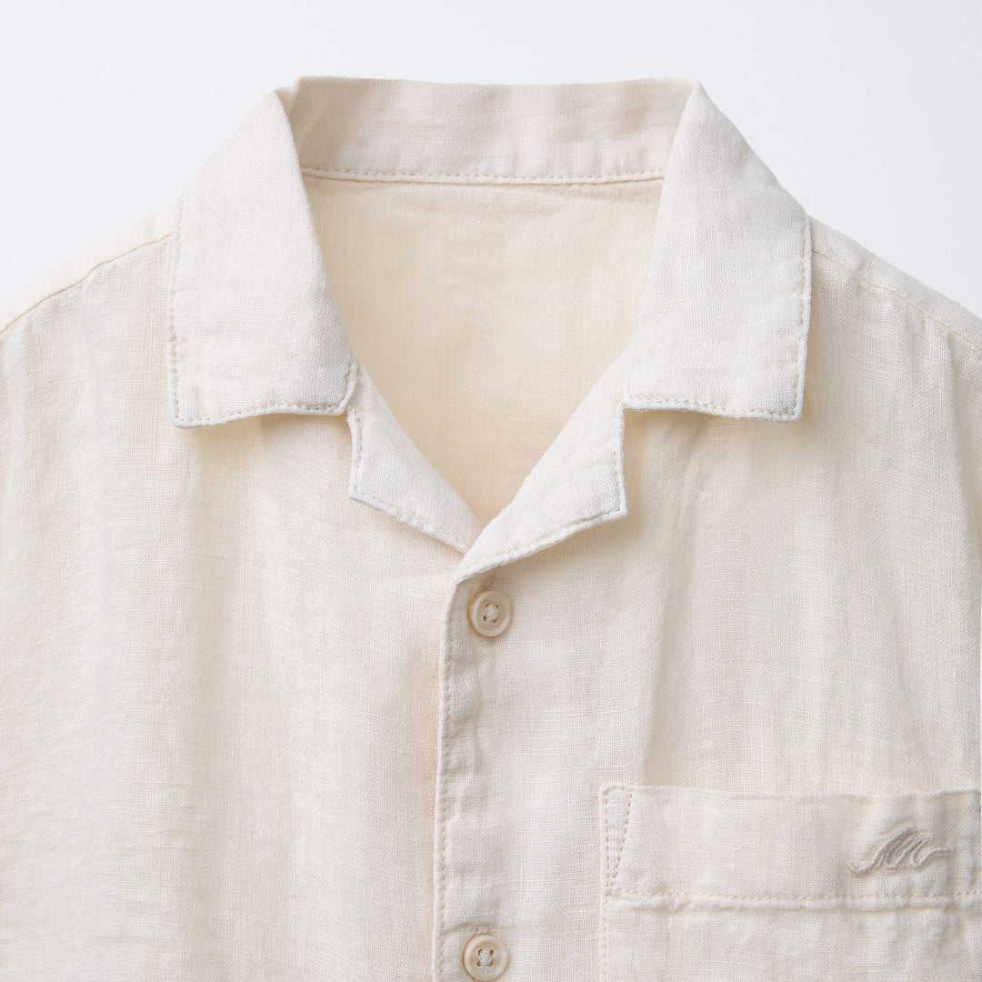 Moudda ZARA - Chemise Enfant 100% Lin - Col Bowling (Couleur BV) - Tunisie 3