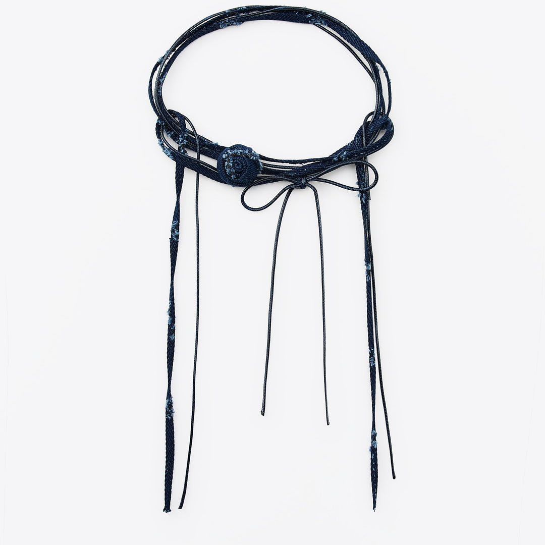 Moudda ZARA - Choker - Mini Fleur & Denim - Tunisie 1