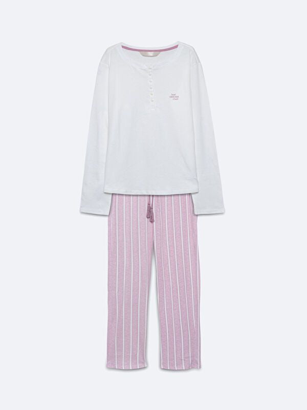 Moudda LC Waikiki - Pyjama en jersey à manches longues pour Femmes - Tunisie 4