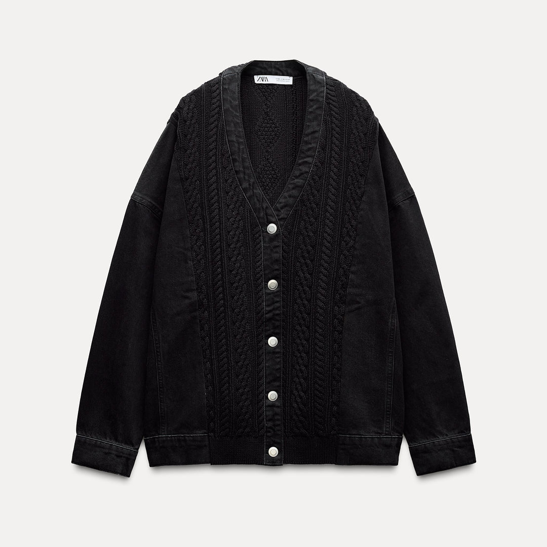 Moudda ZARA - Veste combinée maille - jean - Tunisie 1