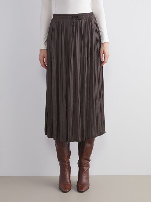 Moudda LC Waikiki - Jupe longue tissée Femme Brun - Tunisie 2