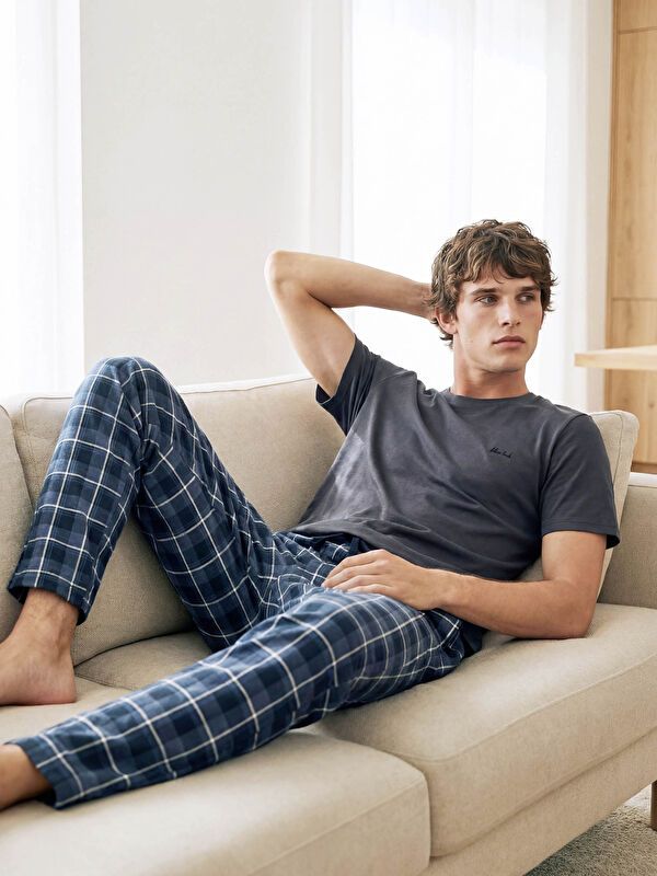 Moudda LC Waikiki - Ensemble pyjama jersey manches courtes-pantalon pour Homme - Tunisie 1