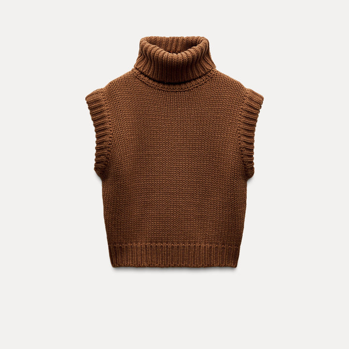 Moudda ZARA - Gilet col montant tricot épais - Tunisie 1