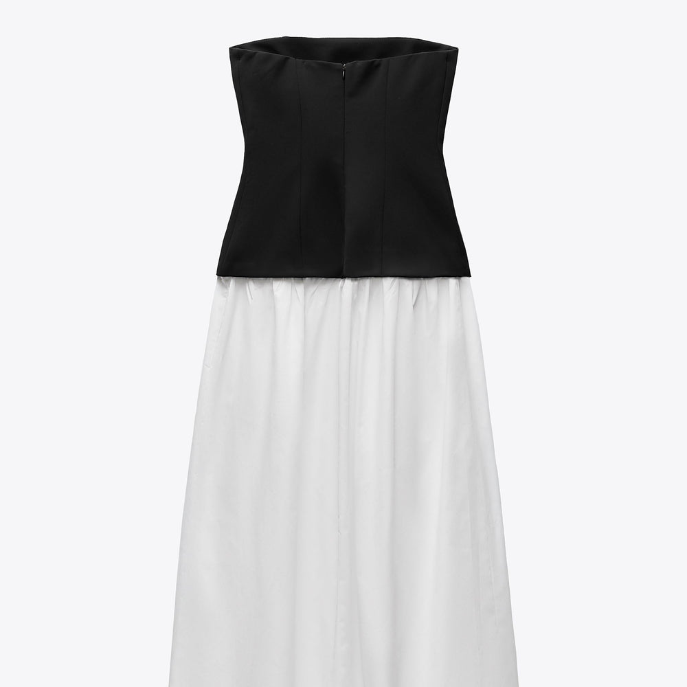 Moudda ZARA - Robe Midi - Motif, Top Élastique & Gabardine - Tunisie 2