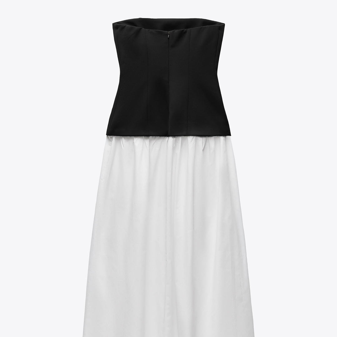 Moudda ZARA - Robe Midi - Motif, Top Élastique & Gabardine - Tunisie 2