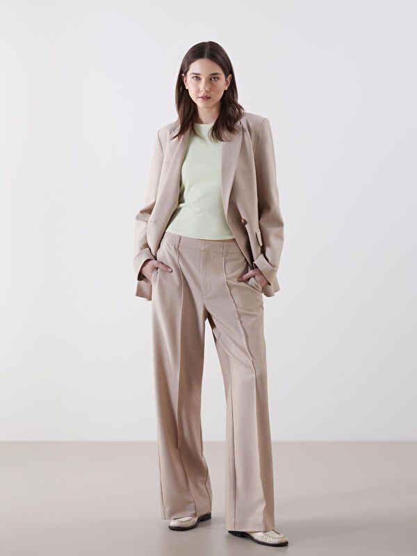 Moudda LC Waikiki - Pantalon tissé moyen Femme Vison - Tunisie 1