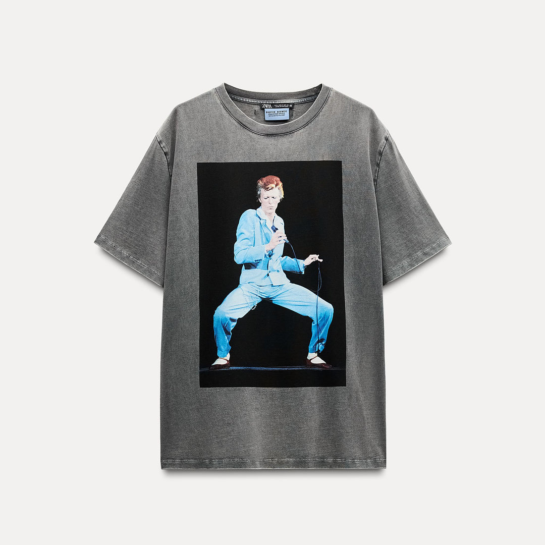 Moudda ZARA - T-shirt David Bowie Délavé - Tunisie 1