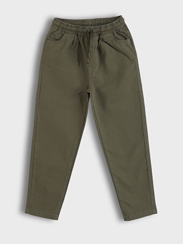 Moudda LC Waikiki - Pantalon tissé épais basique Garçon Kaki - Tunisie 1