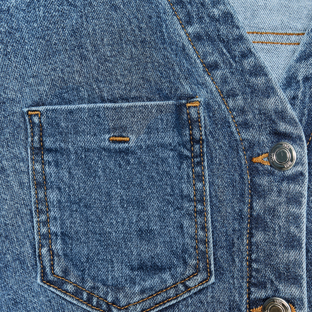 Moudda ZARA - Robe Denim Mini - Encolure Forcée & Boutons - Tunisie 3