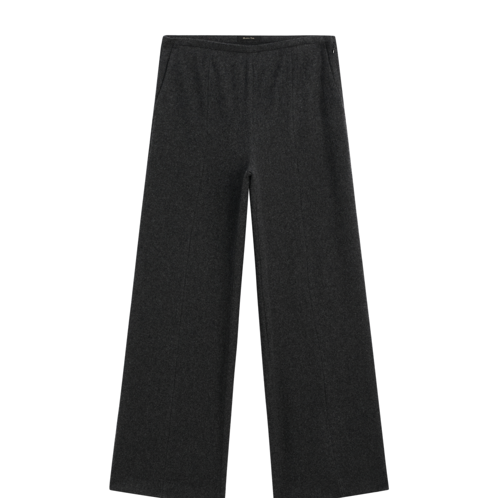 Moudda Massimo Dutti - Pantalon col droit uni flanelle grise - Tunisie 2