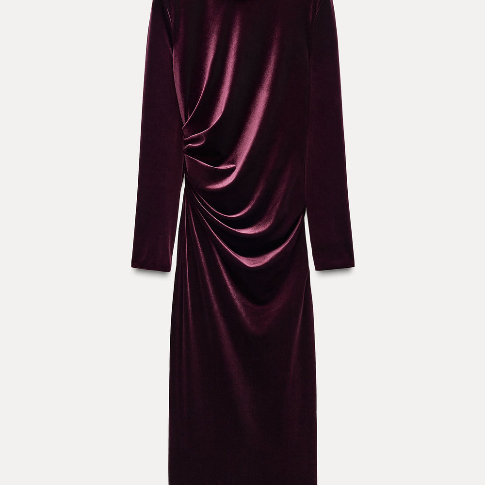 Moudda ZARA - Robe velours drapée dos découpe - Tunisie 2
