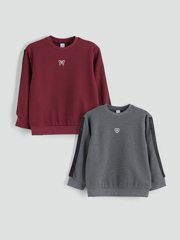 Moudda LC Waikiki - Pack sweatshirt jersey Fille Mélange anthracite - Tunisie 1