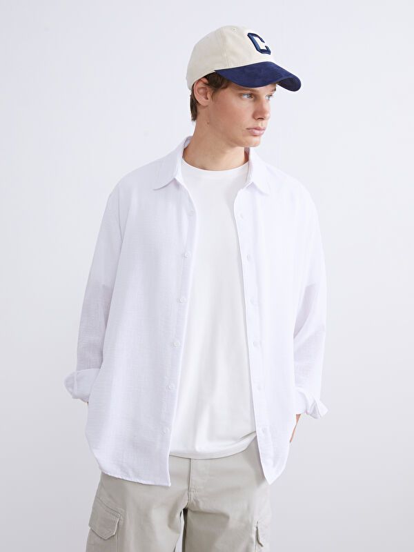 Moudda LC Waikiki - Chemise tissée manches longues Homme Buxe blanc - Tunisie 1