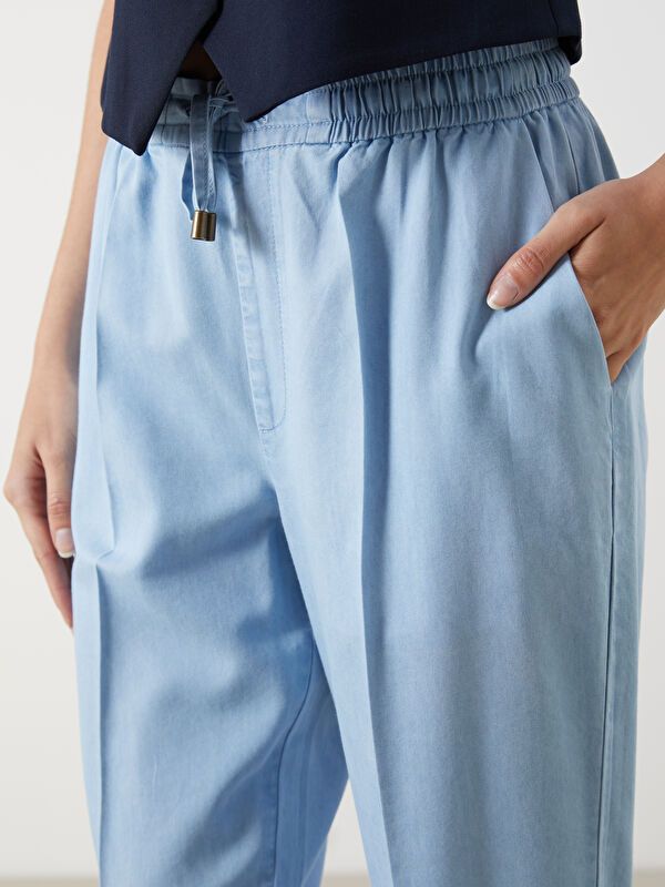 Moudda LC Waikiki - Pantalon tissé en denim Femme Canne indigo clair - Tunisie 3