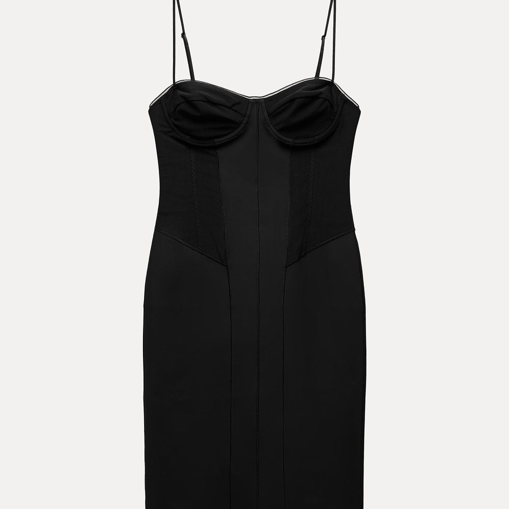 Moudda ZARA - Robe mi-longue bretelles en maille polyamide - Tunisie 2