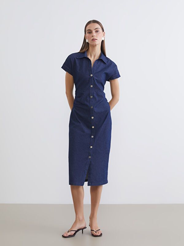 Moudda LC Waikiki - Robe en denim manches courtes - Tunisie 2