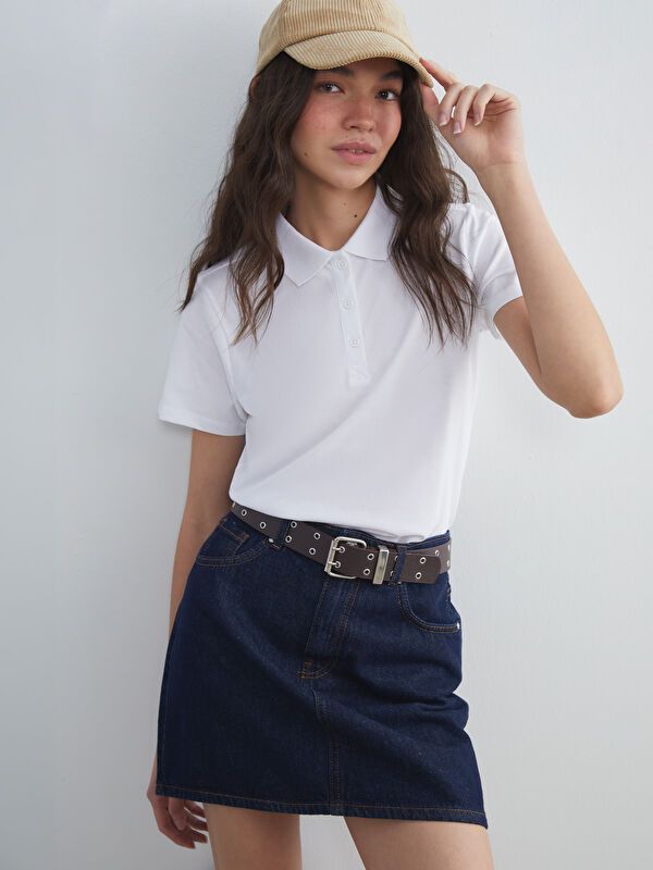 Moudda LC Waikiki - Body jersey manches courtes Femme Buxe blanc - Tunisie 1