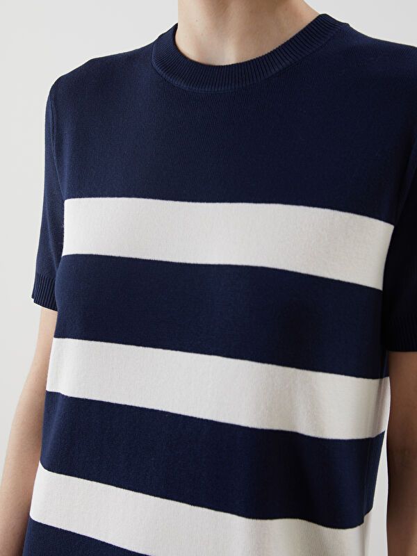 Moudda LC Waikiki - Robe tricot Femme Ecru rayé - Tunisie 3