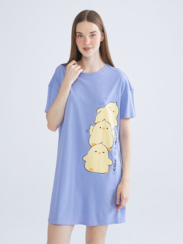 Moudda LC Waikiki - Chemise de nuit Femme Lilas foncé - Tunisie 2