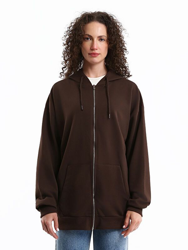 Moudda LC Waikiki - Cardigan en jersey Femme Brun - Tunisie 1