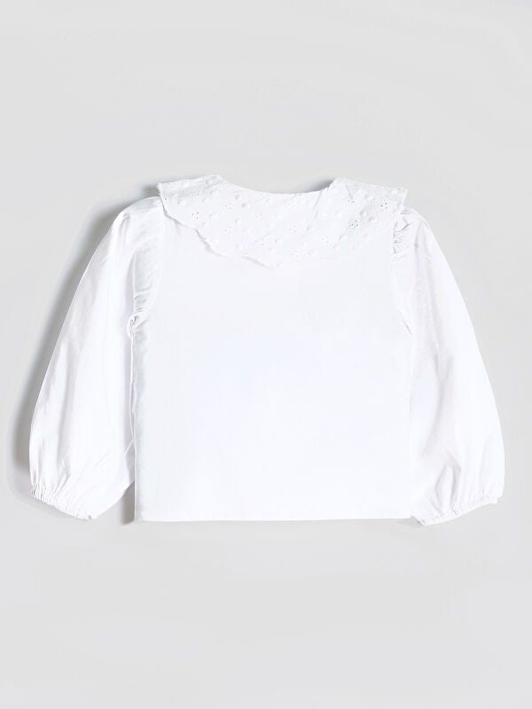 Moudda LC Waikiki - Chemise tissée manches longues Fille Buxe blanc - Tunisie 2