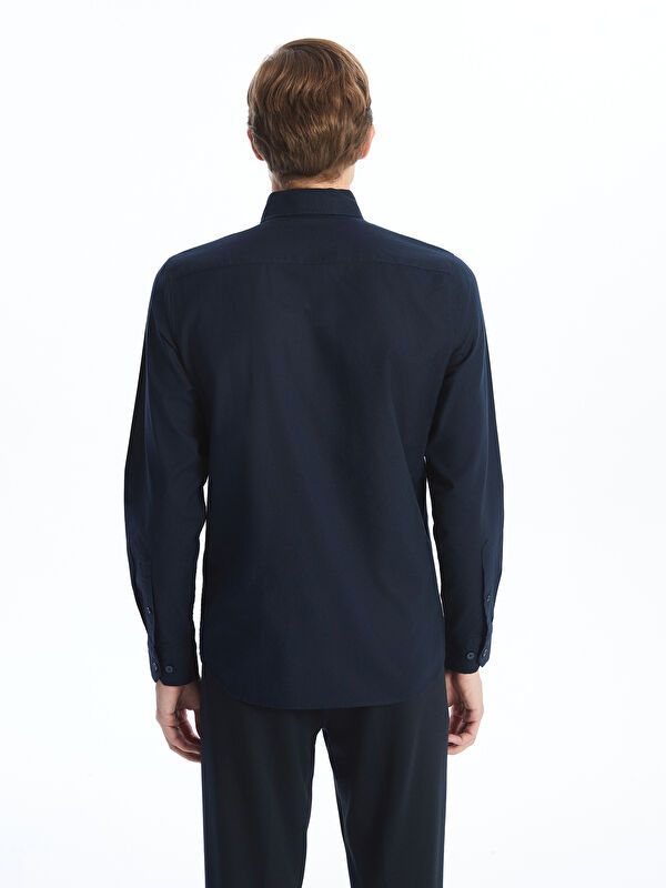 Moudda LC Waikiki - Chemise tissée manches longues Homme Marine - Tunisie 4