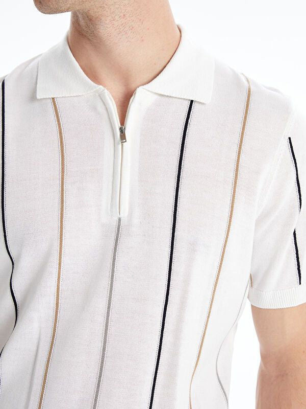 Moudda LC Waikiki - Pull tricot manches courtes Homme Ecru - Tunisie 3