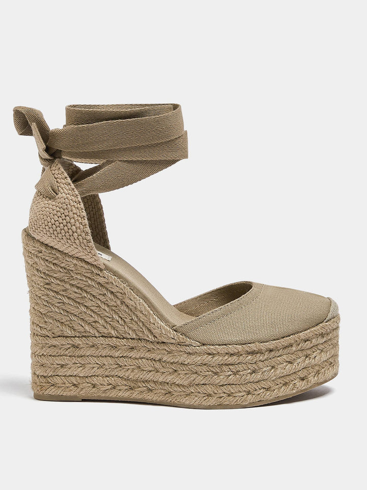 Moudda PULL & BEAR - Espadrilles à Talon Brisé à Lacets - Tunisie 1
