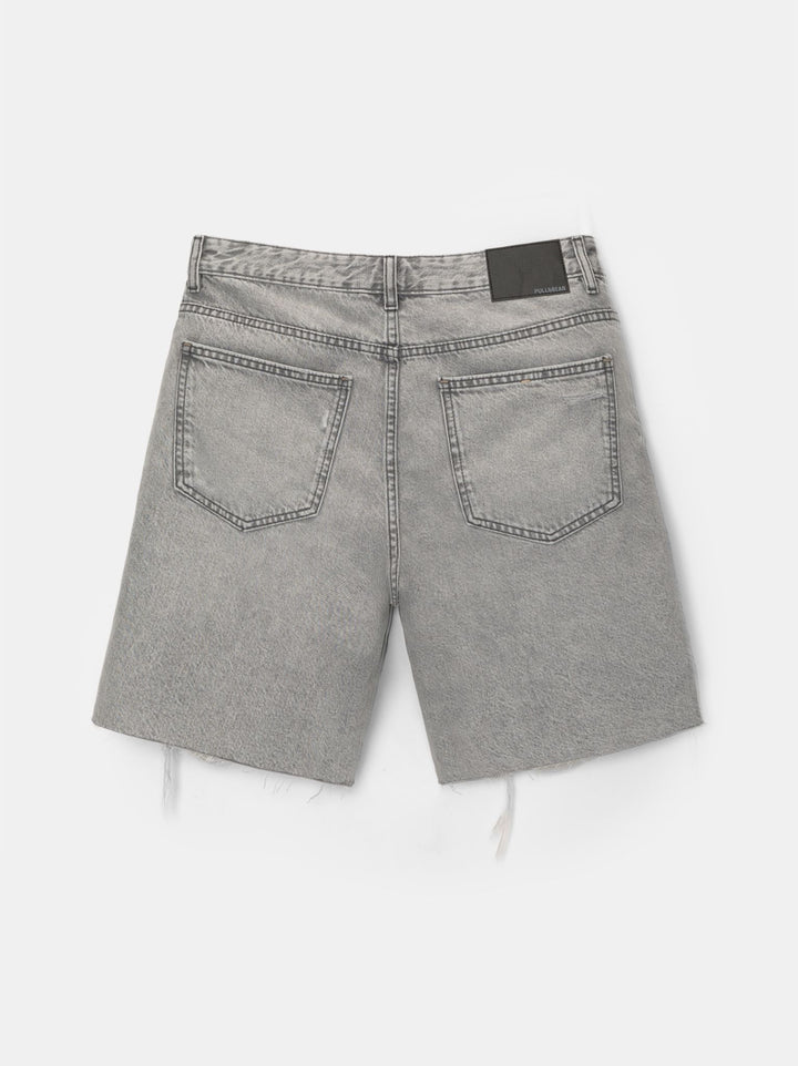 Moudda PULL & BEAR - Bermuda Denim Straight Déchiré - Tunisie 1