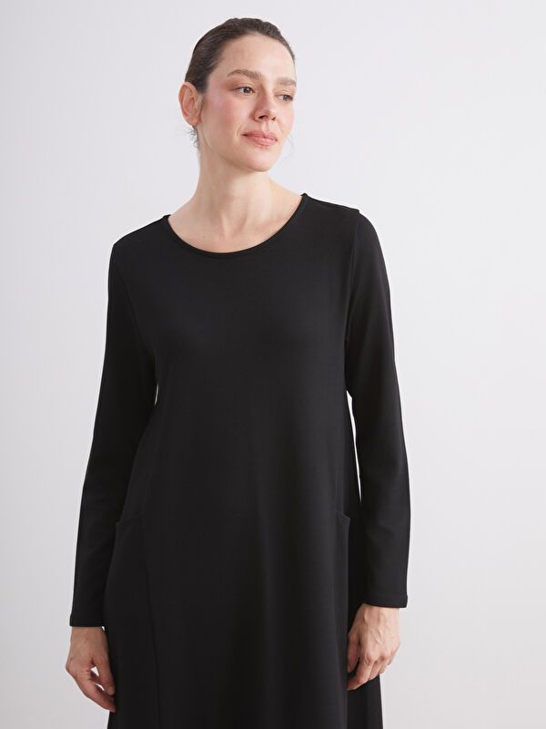 Moudda LC Waikiki - Robe jersey manches longues Femme Noir - Tunisie 2