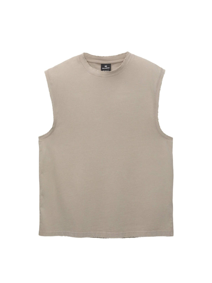 Moudda PULL & BEAR - T-Shirt Sans Manches - Lavé & Grinding - Tunisie 1