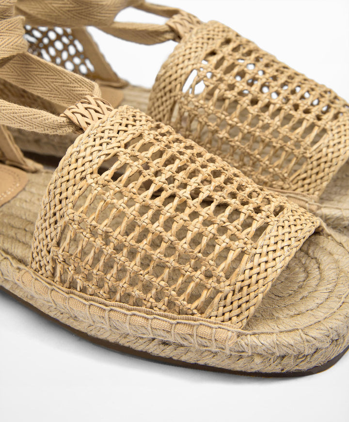Moudda Oysho - Sandales en Jute Tressées à Lacets Taille 35-36 - Tunisie 6