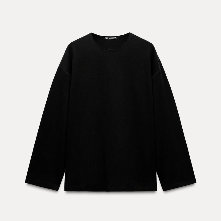 Moudda ZARA - T-shirt Coton Manches Longues Clean - Tunisie 1