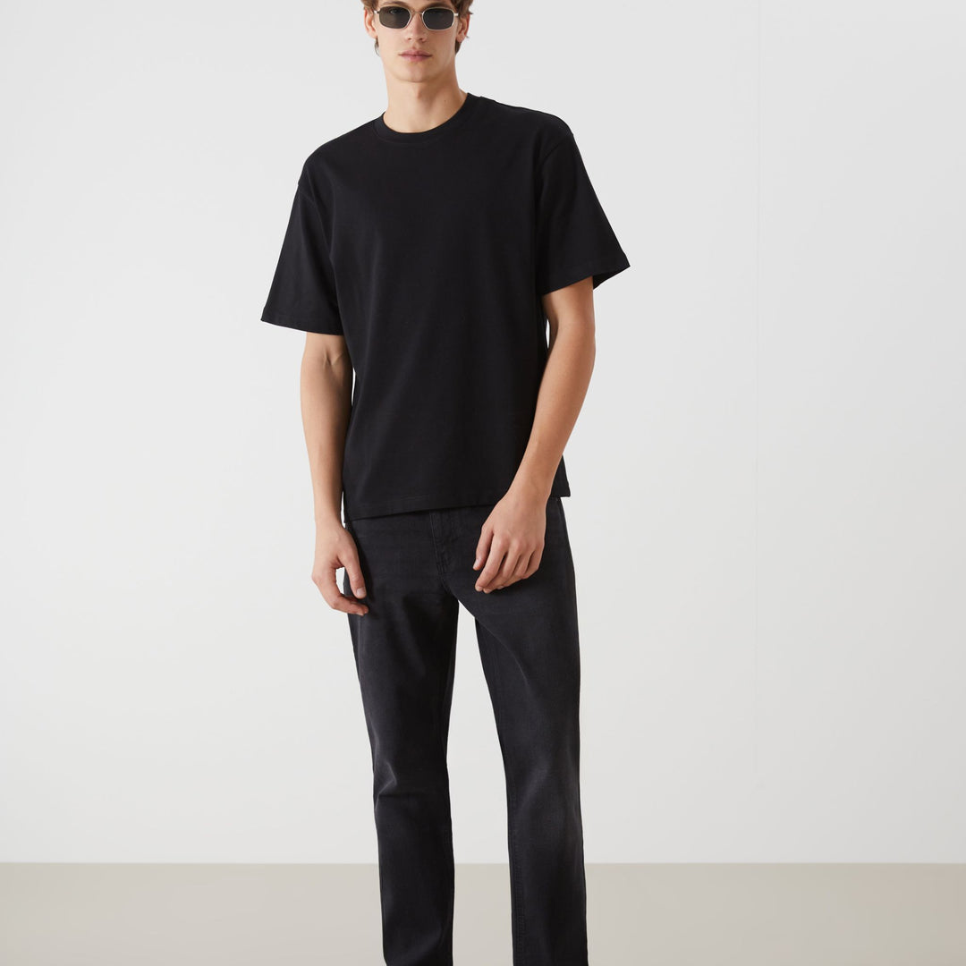 Moudda LC Waikiki - T-shirt jersey basique manches courtes Homme Noir - Tunisie 2