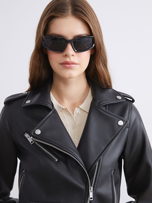 Moudda LC Waikiki - Manteau PU léger Femme Noir - Tunisie 3