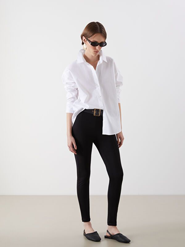 Moudda LC Waikiki - T-shirt en jersey stretch Femme Noir - Tunisie 1