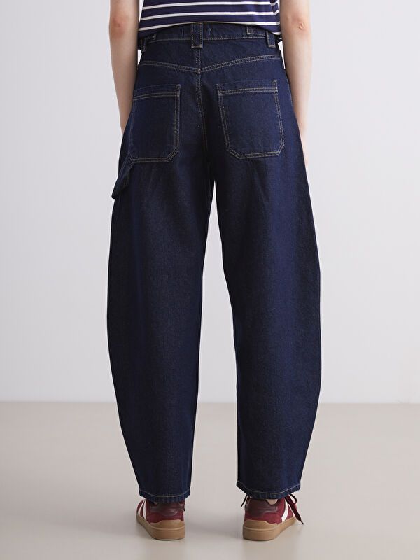 Moudda LC Waikiki - Pantalon tissé en denim Femme Indigo foncé - Tunisie 4