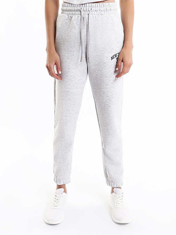 Moudda LC Waikiki - Pantalon en jersey Femme Mélange gris clair - Tunisie 2