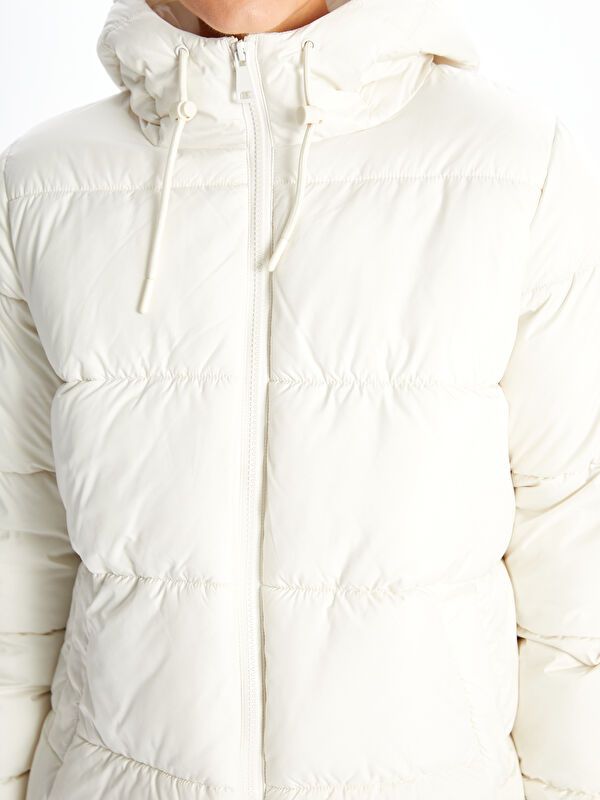 Moudda LC Waikiki - Manteau matelassé en nylon Femme Ecru - Tunisie 3
