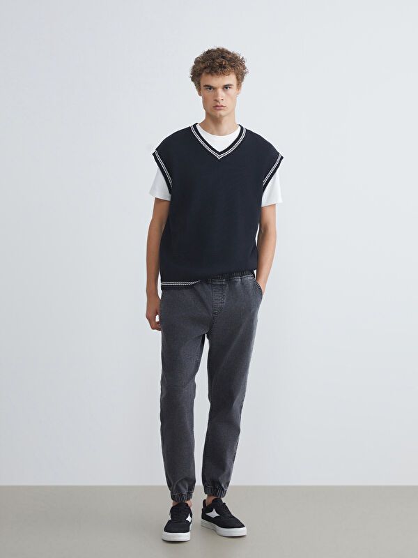 Moudda LC Waikiki - Pantalon jean tissé basique Homme Rodéo d'anthracite - Tunisie 1