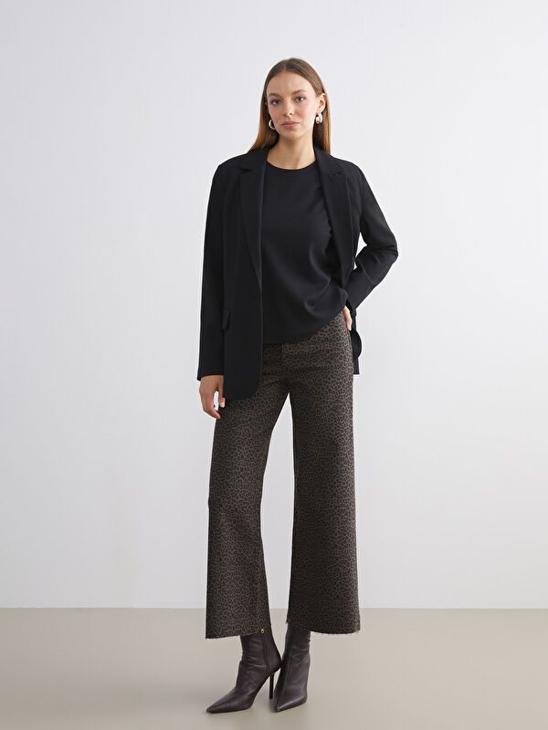 Moudda LC Waikiki - Pantalon tissé en denim Femme Imprimé marron - Tunisie 1