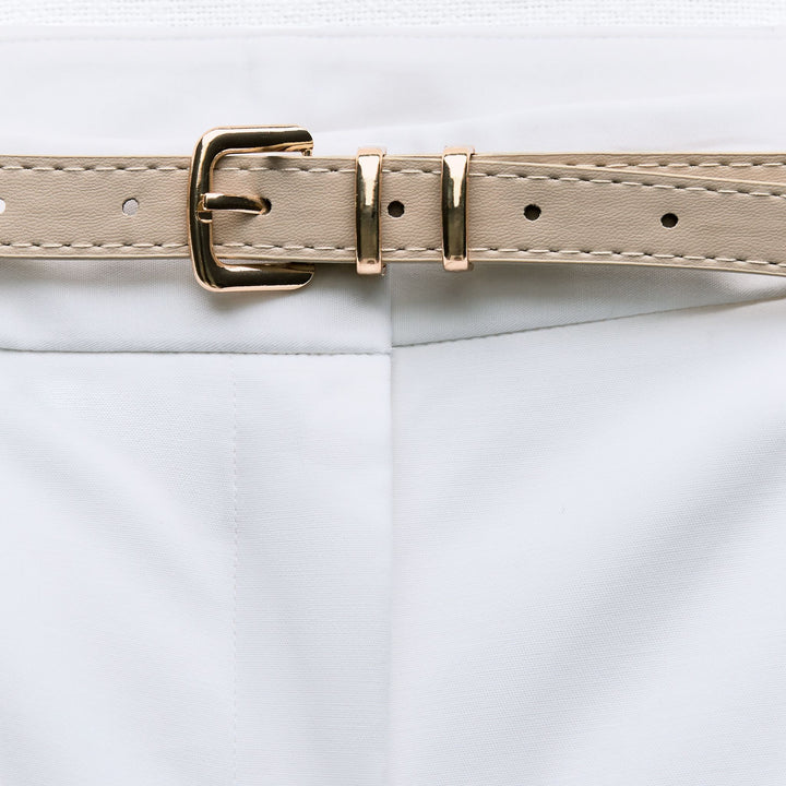 Moudda ZARA - Short avec ceinture en cuir synthétique boucle or clair - Tunisie 3