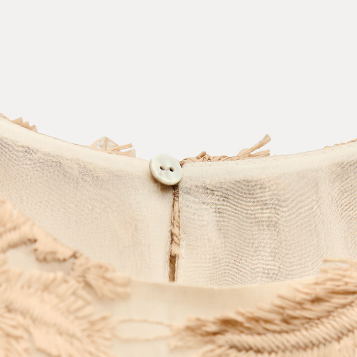 Moudda ZARA - Top fleur 3D détail manches bouffantes - Tunisie 3