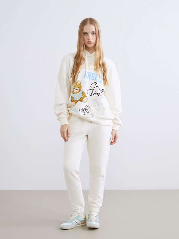 Moudda LC Waikiki - Pantalon en jersey Femme Beige clair - Tunisie 1