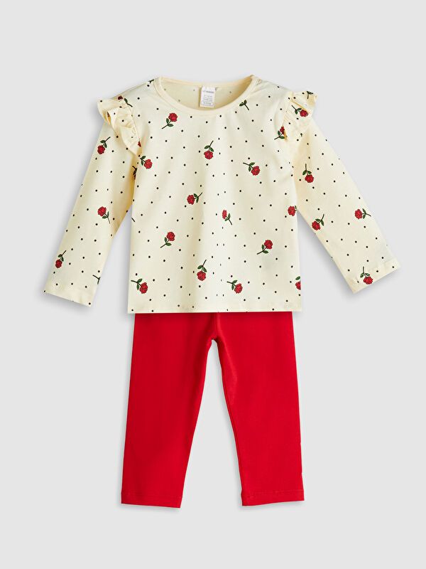 Moudda LC Waikiki - Ensemble jersey Fille Imprimé écru - Tunisie 1