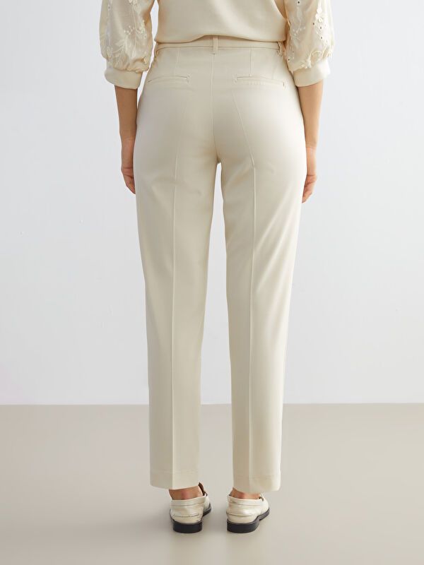 Moudda LC Waikiki - Pantalon tissé moyen Femme Ecru - Tunisie 4