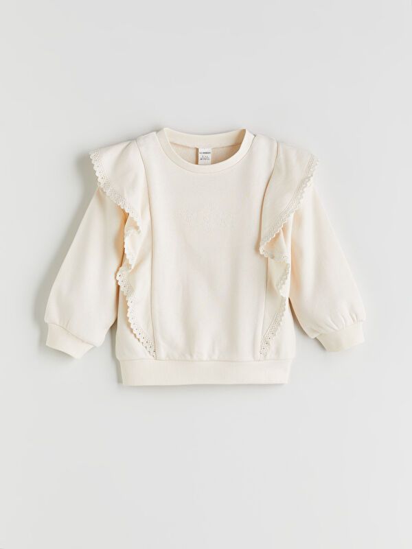 Moudda LC Waikiki - Sweatshirt en jersey Fille Crème - Tunisie 1