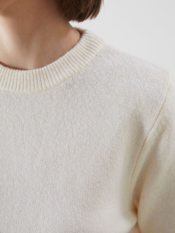 Moudda LC Waikiki - Pull tricot moyen Femme Ecru - Tunisie 3