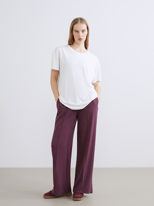 Moudda LC Waikiki - Pantalon en jersey Femme Prune - Tunisie 1