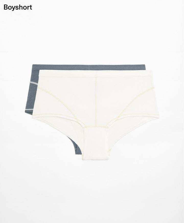 Moudda Oysho - Culotte 2D Coton Côtelé Collection Contraste Boyshort - Tunisie 2